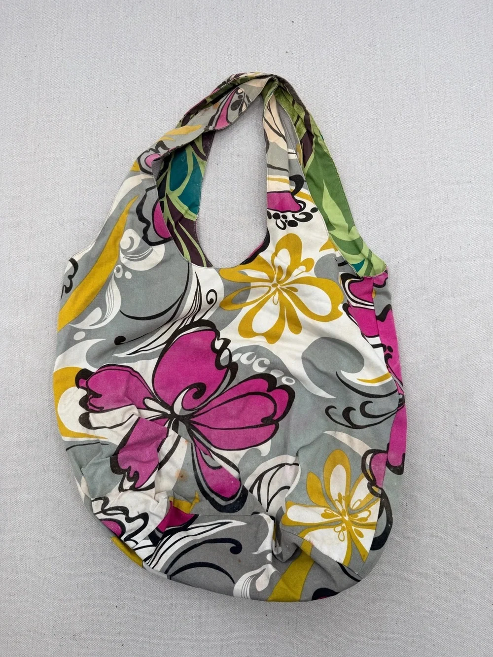 Reversible Hawaiian Floral Patterned Women's Tote Bag